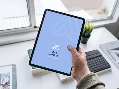 Tablet In Hand Mockup device mockup free mockup free psd ios ipad screen single screen tablet mockup