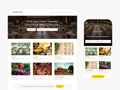 Eventor | Responsive Web app minimal product design ui ux web
