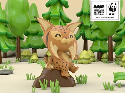 Nature's defenders 3d 3d background animals animation character design cinema 4d ecology endangered animals forest kawai lynx modelation motion social social media ui ux wwf