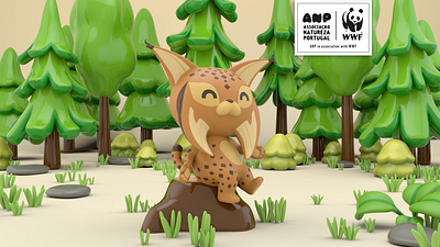 Nature's defenders 3d 3d background animals animation character design cinema 4d ecology endangered animals forest kawai lynx modelation motion social social media ui ux wwf