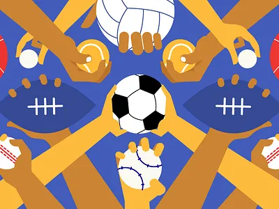 Balls balls design flat illustration