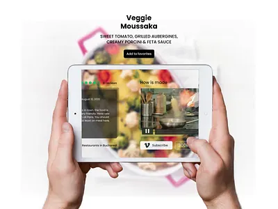 AR Food Concept app augmented reality augmentedreality concept food food app immersive recipe tablet tech