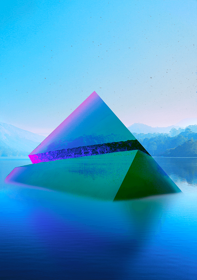 Weird pyramid art photoshop