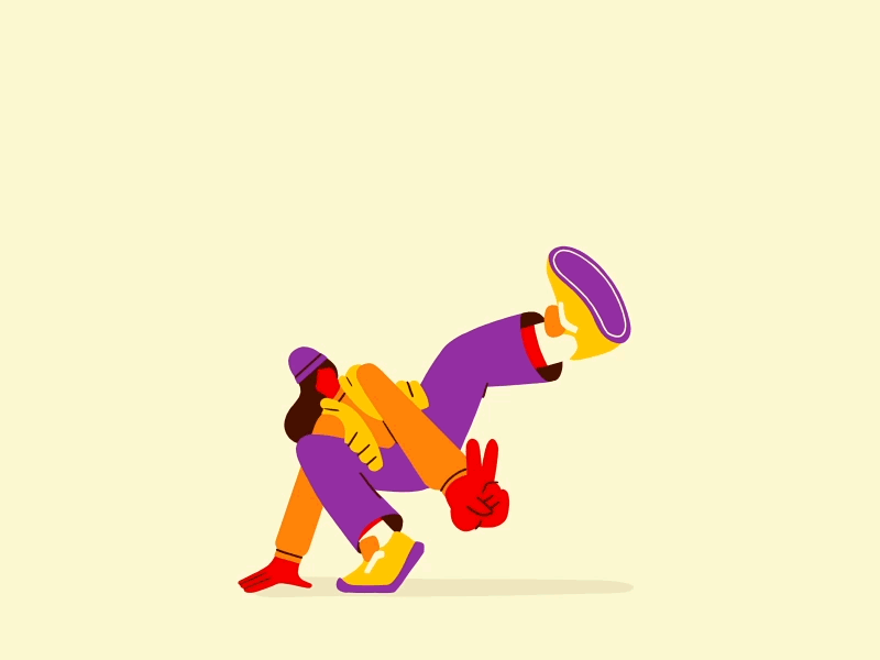 Break dance breakdance cell animation character design flat frame by frame hip hop illustration lifestyle lobsterstudio lobstertv music