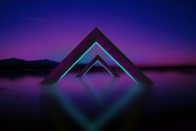 Frame on the water art illustration photoshop trippy