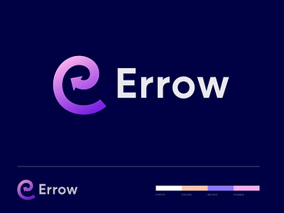 ➡️Errow abstract app icon arrow branding clean creative design gradient illustration letter e letter logo letter mark logo logo design logotype modern monogram symbol
