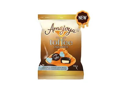 Liquorice Toffee 3D render liquid toffee pakaging rapper sweet toffee toffee poor
