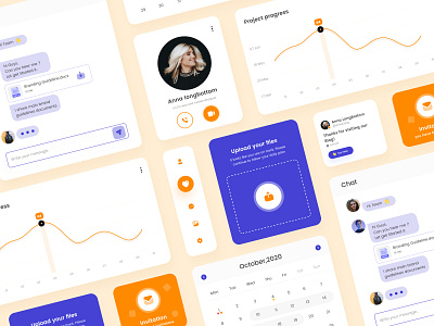 Project planner app UI Components app clean ui color component icon labels love minimal mobile app planner smartwebtech soft ui ui cards ui component uiux upload ux uxdesign webdesign