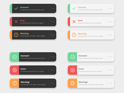 #11 - Flash Message dailyui design designer error flash message notifications success ui user interface userinterface