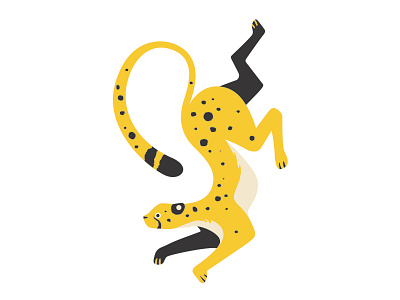 Cheetah animal cheetah colourful cute design fierce flat fur illustration illustrator spots wild yellow