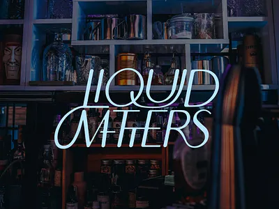 Liquid Matters logotype bar brand design brand identity cocktail logo design logodesign logos logotype logotype design