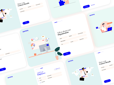 ~ aurora | Onboarding ~ aurora branding design illustration illustrator minimal ui ux web website