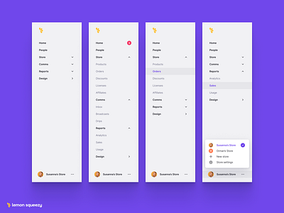 The Sidebar dark mode menu navigation sidebar simple ui ux