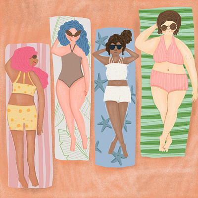 Positive body image body positive editorial illustration illustration illustrator