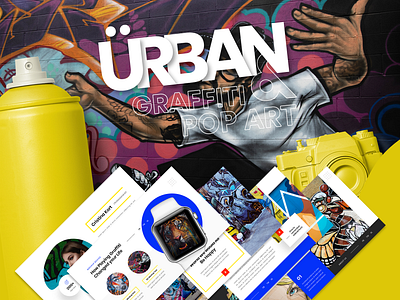 Urban - Graffiti & Pop Art Presentation Template agency art artist business colorful company creative design graffiti modern pop portfolio powerpoint presentation professional slides