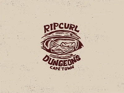 Dungeons - Digital design dungeons fashion hout bay illustration rip curl surfing tee print texture thattypeguy