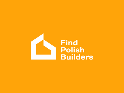 Find Polish Builders - Monochrome version bold brand brand identity branding build builder building construcion design home house logo logo design minimal minimalist monochrome renovation white