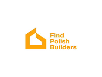 Find Polish Builders - Monochrome version bold brand brand identity branding build builder building construcion design logo logo design minimal modern monochrome renovation yellow