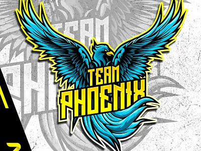 phoenix design illustration logo mascot logo design streamer logo vector