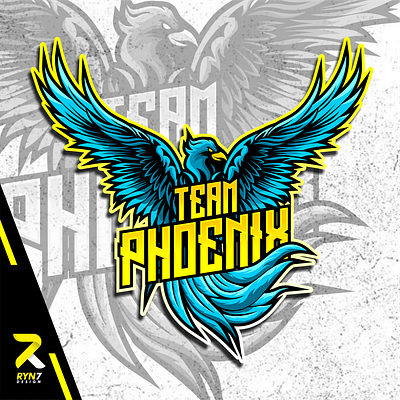 phoenix design illustration logo mascot logo design streamer logo vector