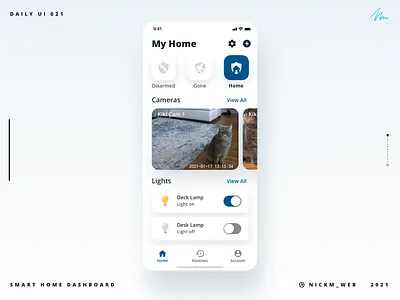 Smart Home App | Daily UI Challenge 021 (Smart Home Dashboard) cats daily daily ui daily ui challenge dailyui021 dailyuichallenge smart home smarthome