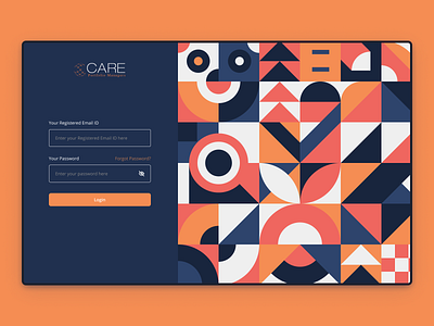 Login Page branding fintech fintech app flat geometric geometric art login page ui ux