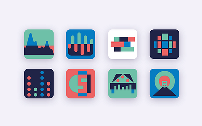 Modern Icons app design concept design flat icon illustration logo minimal ui vector