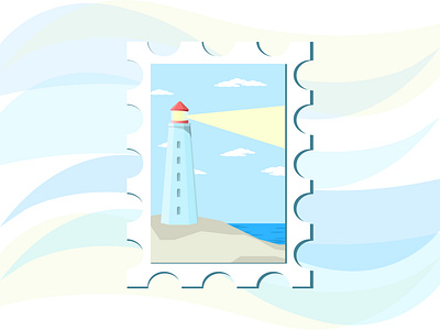 Lighthouse Postcard art card design illustration illustration art illustrator lighthouse postcard vector vector art vector illustration vectorart