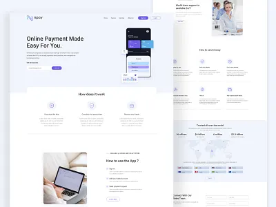 Npay Website landing page Design braniding agency clean website design fintech branding fintech website design landing page design landingpage minimal website design one pager design payment method website design payment system website design tech website design ui design ux design website design