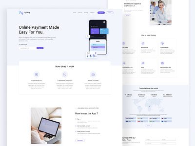 Npay Website landing page Design braniding agency clean website design fintech branding fintech website design landing page design landingpage minimal website design one pager design payment method website design payment system website design tech website design ui design ux design website design