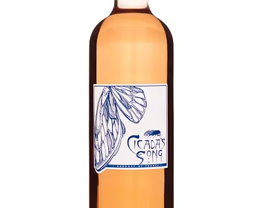 Cicada's Song Rosé branding illustration label rosé