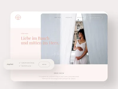I made a design and the development for a midwife website 🤱🏽 dailyui dailywebdesign designer portfolio ui uidesign uiux visual design webdesign website