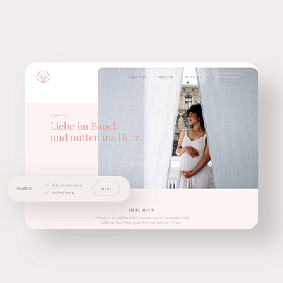 I made a design and the development for a midwife website 🤱🏽 dailyui dailywebdesign designer portfolio ui uidesign uiux visual design webdesign website