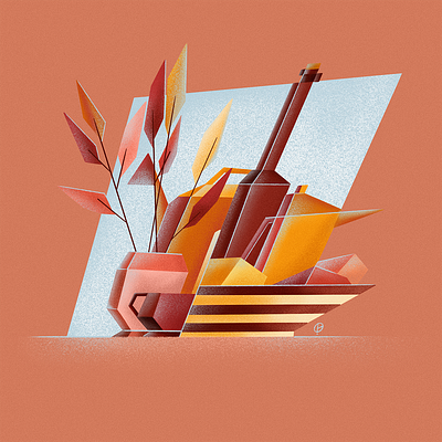 Still Life Study avant garde cubist geometric illustration illustrator new york illustrator procreate procreate art procreateapp still life ukrainian illustrator ukrainian illustrator