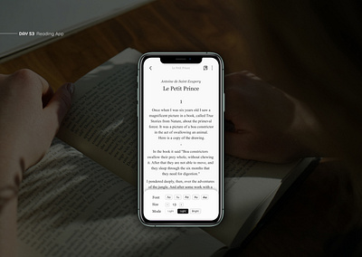 Reading App app app design app interface article book book app clean design designs minimal mobile mobile app reading reading app reading book text ui ui design ux uxui