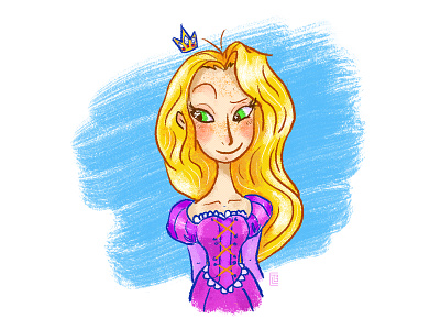 Rapunzel digital painting disney disney art disney princess fanart illustration rapunzel tangled