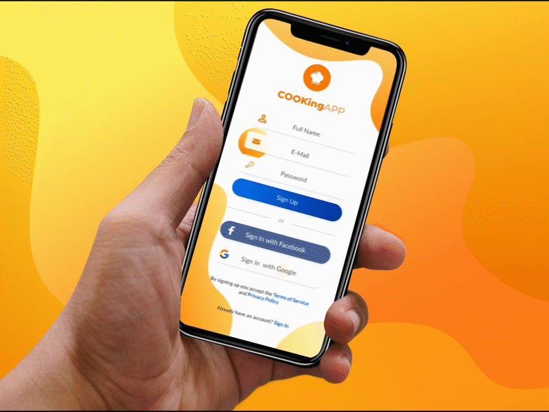 Cooking App Mobile UI • App Flow animation app app design cooking cooking app design mobile mobile app ui ui design ux ux design