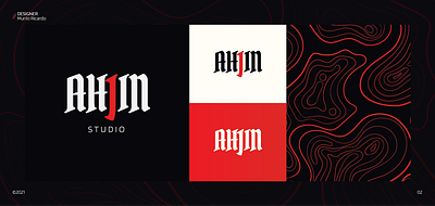 Ahjin Studio branding design logo logo design