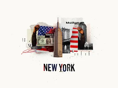 NY collage collage art collage digital collage maker collageart collages design editorial design flag graphic graphicdesign new york newyork typo typography