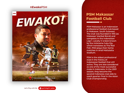 Sport Poster | Ewako PSM branding concept design digital imaging elegant poster design red