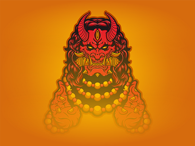 Red Demon Vector Illustration Design apparel design art work artwork cartoon character character design creature death demon devil drawing evil spirit graphic character humanoid illustration logo esport logo mascot mascot merchandise design mutant