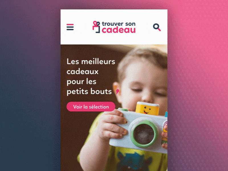 E-Commerce - Homepage animation animated gif animation cadeau ecommerce gift homepage mobile responsive ui ui design ux ux design web
