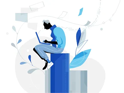 Extreme Development cosing design dev ops developers github hackathon hacker illustration languages laptop sharing smart working style ui ux vector