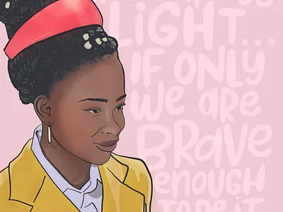 Amanda Gorman adobe draw adobe sketch amanda gorman illustration illustration design lettering portrait typography