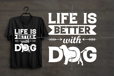 Life is Better With Dog T-Shirt Design adventure time car race hiking illustration logo omline tshirt design retro design style tshirt tshirt design tshirt design ideas tshirt design maker tshirt design template tshirt designer tshirtdesign typography typography tshirt ui vactor vintage tshirt