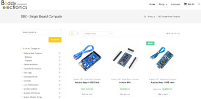 Microelectronics estore shop page design css html materialui