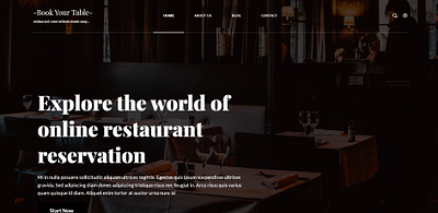 Restaurant Reservation System Landing Page css html landing page hero