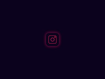 Neon Instagram Logo app app design dark mode dark theme design icon instagram logo minimal neon pink ui vector