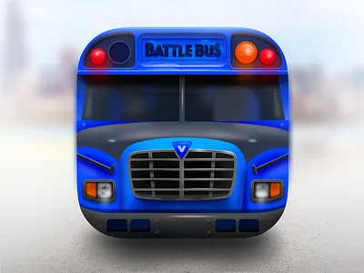 Fortnite BattleBus IOS Icon 3d 3d icon app battlebus blue bus bus car design fortnite fortnite logo game game icon ios icon iphone icon ui vehicle