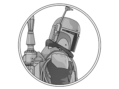 Boba Fett, restored armour artwork design fan art graphic design illustration mandalorian starwars vector vector art vector artwork vector illustration